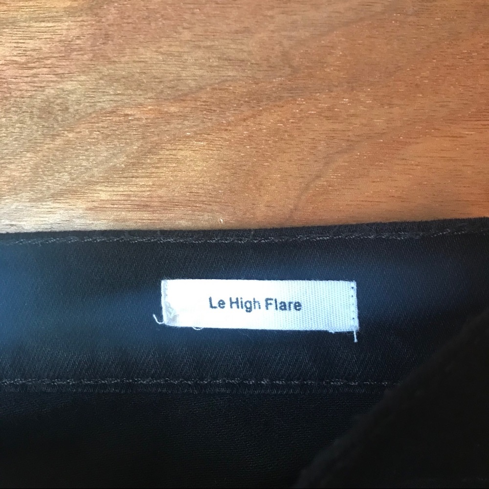 Frame Le High Cropped Flare Leg Floral Hem Jeans - Picture 4 of 11